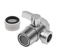 Robinet d'évier de cuisine, robinet répartiteur, robinet d'eau en plastique et alliage de zinc avec interrupteur, accessoire adaptateur de salle de bain (plastique)