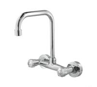 Robinet d'évier de cuisine rotatif à 360 degrés, corps en laiton chromé, robinet mélangeur d'eau chaude et froide, poignée unique, robinet de lavabo d'économie d'eau avec accessoires de montage