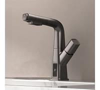 Robinet d'évier de Salle de Bain avec pulvérisateur extractible, Affichage numérique de la température, Robinet de Cuisine, Salle de Bain, Robinet Chaud et Froid à Trou Unique, Robinet d'évier