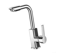 Robinet d'évier de salle de bain en alliage de cuivre avec finition en acier inoxydable, 4 modes de pulvérisation, contrôle de l'eau chaude et froide à poignée unique, bec rabattable
