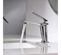 Robinet d'évier de salle de bain en laiton - Robinet mélangeur chaud et froid durable pour lavabo de salle de bain Design élégant pour salle de bain Installation facile Parfait pour la rénovation de