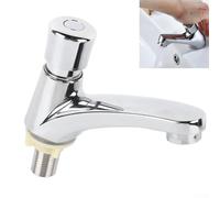 Robinet d'évier de salle de bain publique avec bouton poussoir d'économie
