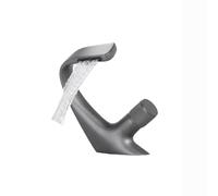Robinet d'évier de salle de bains, trou de poignée unique, robinet chromé, robinets de lavabo, pont de lavage Vintage, mélangeur chaud-froid, grue de robinet(Grey)