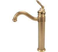 Robinet d'évier en cuivre Retro Industriel Mitigeur Eau Chaude et Froide pour Lavabo au dessus du comptoir Salle de Bain Hotel