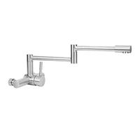 Robinet D'évier Mural En Acier Inoxydable 304 Pliant à Filetage G1 / 2 Robinet D'eau De Mélange Chaud Et Froid Robinet De Mélangeur De Cuisine Changeant Tirez à 360 ° Robinets D'évier à Levier Pivotan