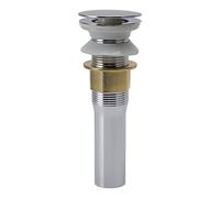 Robinet d'évier Pop Up Bouchon Pour Canalisation Presse Bounce Drain Galvanoplastie En Acier Inoxydable Lavabo Drain avec Crépine Panier Pour La Maison Salle De Bains (Sans trou)