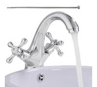 Robinet d'évier | Robinets de salle de bain froids et chauds à trou unique - Pièce de rechange en laiton pour salle de lavage, maison et toilettes