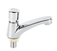 Robinet d'évier temporisé en alliage de cuivre avec interrupteur poussoir, Mitigeur Lavabo pour la maison, la cuisine, la salle de bain, l'hôtel