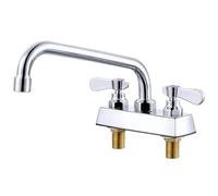 Robinet d'évier utilitaire de 25,4 cm avec bec pivotant : IVIGA Robinet d'évier commercial de 10,2 cm au centre, robinet de cuisine à montage sur le pont, construction en laiton chromé poli, pour