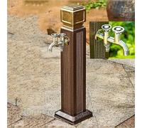 Robinet d'extérieur anti-gel - 65 cm vertical avec poteau de tuyau autoportant à double disque pour la sécurité hivernale, idéal pour un accès facile à l'eau dans les jardins