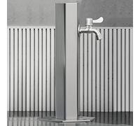 Robinet d'extérieur en acier inoxydable avec bouche d'incendie résistante au gel et pistolet pulvérisateur - Parfait pour l'irrigation et le lavage de jardin Kit 2-20,5 x 50 cm