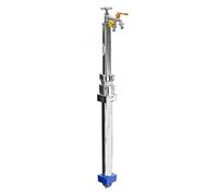 Robinet d'extérieur résistant au gel, colonne d'eau de jardin autonome, fontaine d'extérieur en acier inoxydable 304, robinet à double sortie pour jardins et terrasses,150cm/59in