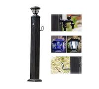 Robinet d'extérieur Solaire à LED - Robinet d'extérieur antigel avec Deux robinets et Support autoportant pour Jardins verticaux - Hauteur 114 cm, idéal pour Une Utilisation Toute l'année