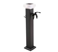 Robinet d'extérieur Solaire LED en Acier Inoxydable, Colonne d'irrigation Verticale Type Fontaine, Robinet d'eau de Jardin idéal pour Un arrosage Efficace et l'embellisse