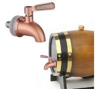 Robinet distributeur de vin en acier inoxydable 304 pour jus de bière - Bouchon verseur doré avec valve à bille pour fermenteur de bar à domicile 16 mm (or rose brossé (16 mm)