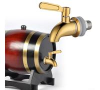 Robinet distributeur de vin en acier inoxydable 304 pour jus de bière - Bouchon verseur doré avec valve à bille pour fermenteur de bar à domicile 16 mm (miroir doré (16 mm)