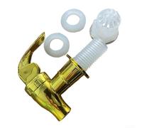 Robinet distributeur en plastique avec filetage de 17 mm pour bouteille de vin et réservoir d'eau et manipulation facile (doré)