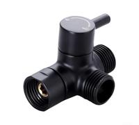 Robinet Divergent Douche 3 Voies Laiton Massif G1/2(black) | Laiton massif, 3 voies, commutation pour facile, compatible G1/2, brossé mat