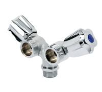 Robinet double de machine à laver laiton chromé GARIS B01-RMLDB