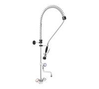 Robinet Douchette Pro avec Mélangeur et Col de Cygne - Eau Chaude/Froide - Cuisine Professionnelle - Pré-rinçage Haute Pression - Made in Italy (R0101020111)