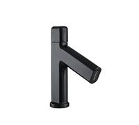 Robinet du bassin de salle de bain Brousse de brosse en laiton noir/blanc/nickel Brousse de brosse à robinet robinet de lavabo à eau chaude et froide (Black Short) LWX
