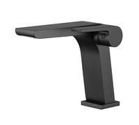 Robinet du bassin de salle de bain robinet en laiton de vanité à manche unique Vanité Vessel pont monté Torneira Hot Cold Basker Tap Washbasin Crane (noir) LWX