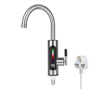Robinet électrique avec chauffe-eau instantané 230V pour cuisine, 3000W acier inoxydable, affichage LED température, pivotant 360°, chauffe-eau instantané pour mitigeur cuisine.