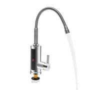 Robinet électrique - Chauffe-eau instantané - 3000 W - 220 V - Rotation à 360 ° - En acier inoxydable - Type d'écran LED - Robinet de cuisine - Salle de bain - Jardin - Camping - Chauffe-eau 15-50 °C