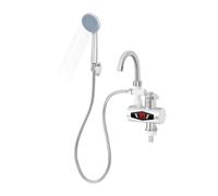 Robinet électrique, chauffe-eau instantané 3000 W, avec douche, eau chaude, rotatif à 360 °, avec affichage LCD, pour cuisine, jardin, salle de bain, caravane, camping