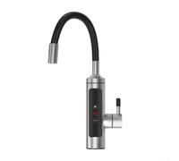 Robinet électrique économe en énergie avec pivot à 360 degrés et écran de température numérique, tuyau en acier inoxydable conçu pour la durabilité et la disponibilité de l'eau chaude