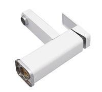 Robinet électrique - Robinet d'eau froide - Mitigeur de lavabo numérique avec affichage de la température LED - Levier unique - Blanc - Pour salle de bain et cuisine