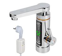 Robinet électrique rotatif à 360° - Robinet de chauffage rapide - 3000 W - Avec indicateur de température LED - Pour salle de bain - Petite cuisine (Tippe A)