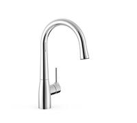 Robinet électronique de cuisine | Capteur infrarouge situé derrière la sortie de l'eau. Régulateur de débit et de température via une poignée latérale. Trois robinetteries