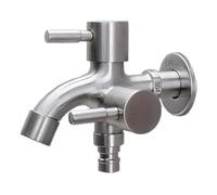 Robinet en acier inoxydable 304, robinet de Machine à laver multifonction à Double sortie allongé un en deux sorties pour éviers de caravanes et de maisons