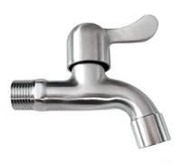 Robinet en acier inoxydable résistant aux hautes températures avec longueur étendue et clé à ouverture rapide, adapté pour un contrôle efficace du débit d'eau dans un usage domestique (ouverture nette