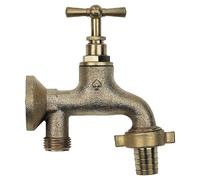 Robinet en applique - Watts Industries - M 1/2' - M 3/4' - Laiton brossé - Raccord au nez