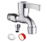 Robinet en cuivre | Machine à laver - Poignée rouille - Robinet à linge - Valve à disque en céramique - Anti-fuite | Salle de bain Douche Lavabo Piscine, Jardin Maison Dortoir, Installation