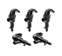 Robinet en plastique for distribution de bière, robinet de pique-nique, entrée 9.5mm, sortie 4.5mm, distributeur de liquide, robinet noir for brassage à domicile, 5 pièces/lot