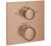 Robinet Encastrable Douche Grohe Allure thermostatique 2jets Warm Sunset brossé