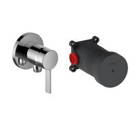 Robinet Encastrable Douche Keuco IXMO avec corps d'encastrement, avec raccord flexible, rond Chromé