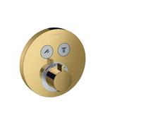 Douche à mainTableau de douche ShowerSelect S thermostat, encastré, 2 consommateurs, chromé, Coloris: Optique en or poli - 15743990