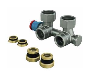 Robinet équerre thermostatisable - connexion centrale - R386T GIACOMINI