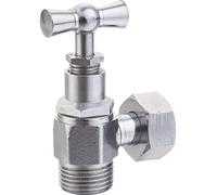 ROBINET EQUERRE WC AVEC PRESSE ETOUPE 3/8 CHROME RIQUIER