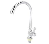 Robinet Évier de Cuisine, G1/2 Rotatif Simple Robinet Froid Buanderie Piscine Évier de Cuisine Robinet d'Eau pour Cuisine Jardin Extérieur, 27x16cm