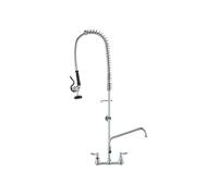 VEVOR Robinet de cuisine mural avec douchette de pré-rinçage extractible, laiton 111 cm