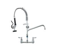 Robinet Evier Mural Commercial 63cm Pulvérisateur Pré-rinçage Douchette 30cm Bec