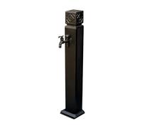 Robinet extérieur à Jet d'eau en Acier Inoxydable Noir - Double Bec de 31,5 Pouces, Convient pour l'irrigation du Jardin, Le Lavage, Les fontaines extérieures et Les Jeux d'eau de sanctuaire