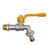 Robinet ExtéRieur Adaptateur de robinet tuyau d'arrosage 1/2 '', connecteur réservoir d'eau IBC, irrigation à 2 voies et 1 voie, Joint en laiton, raccord remplacement, bille pour le Jardin(B-1pcs)