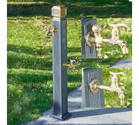 Robinet extérieur avec support au sol et colonne d'arrosage verticale autoportante pour poteau de robinet hors gel