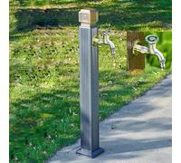 Robinet extérieur avec support au sol et colonne d'arrosage verticale autoportante pour poteau de robinet hors gel